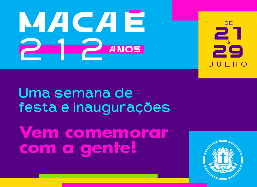 Macaé completa 212 anos, e quem ganha é apopulação com entregas de obras e eventos